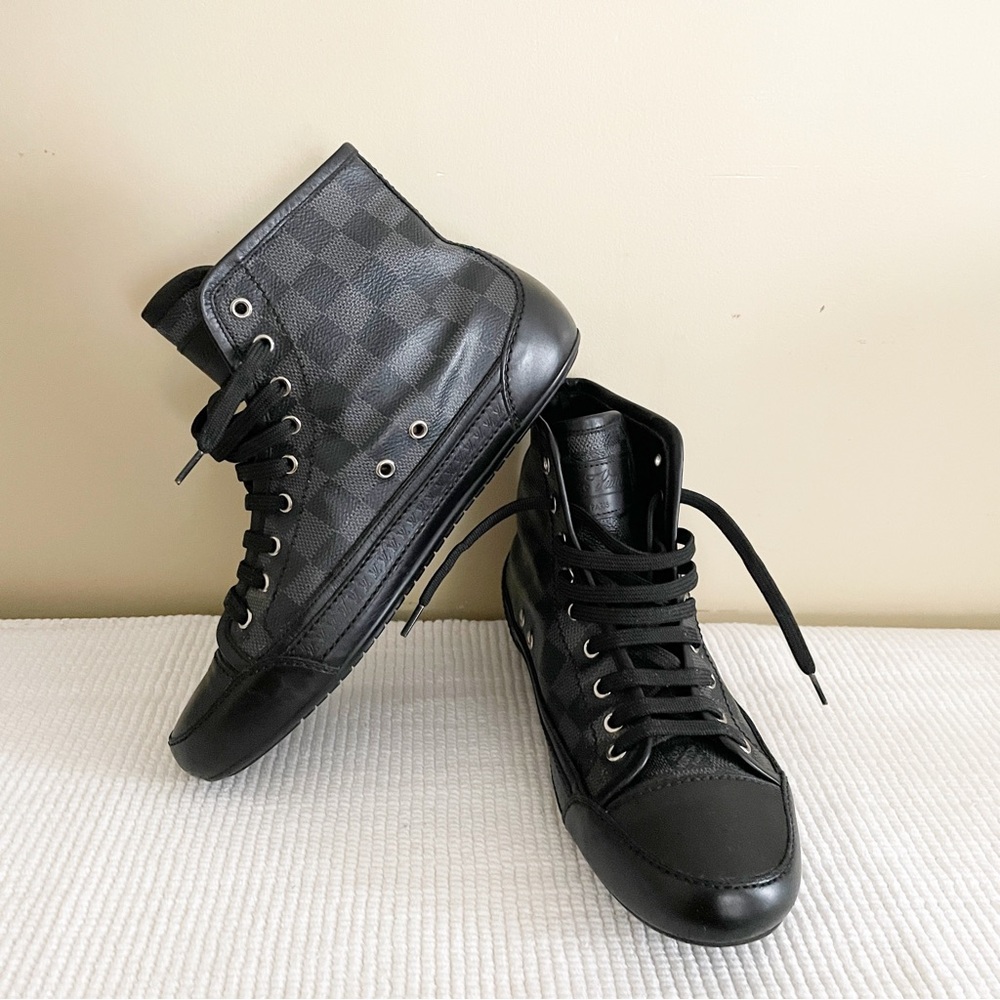 Louis Vuitton Damier Graphite Elan Sneaker Shoe Boot